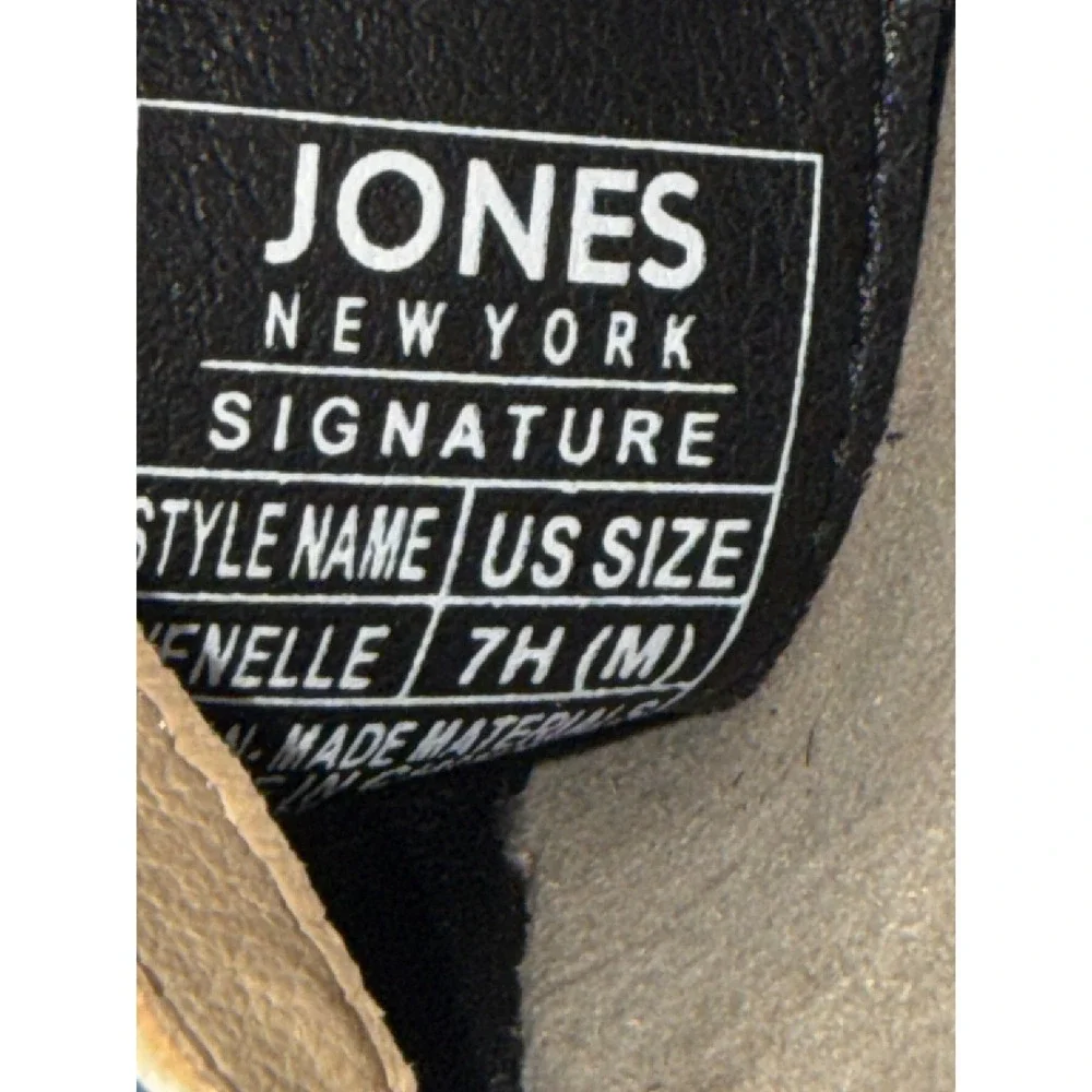 Jones New York Wenelle Colorblock Platform‎ Sandals Black White Cream 7.5M